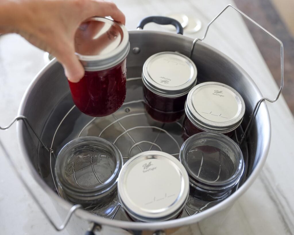 loading jars water bath canner