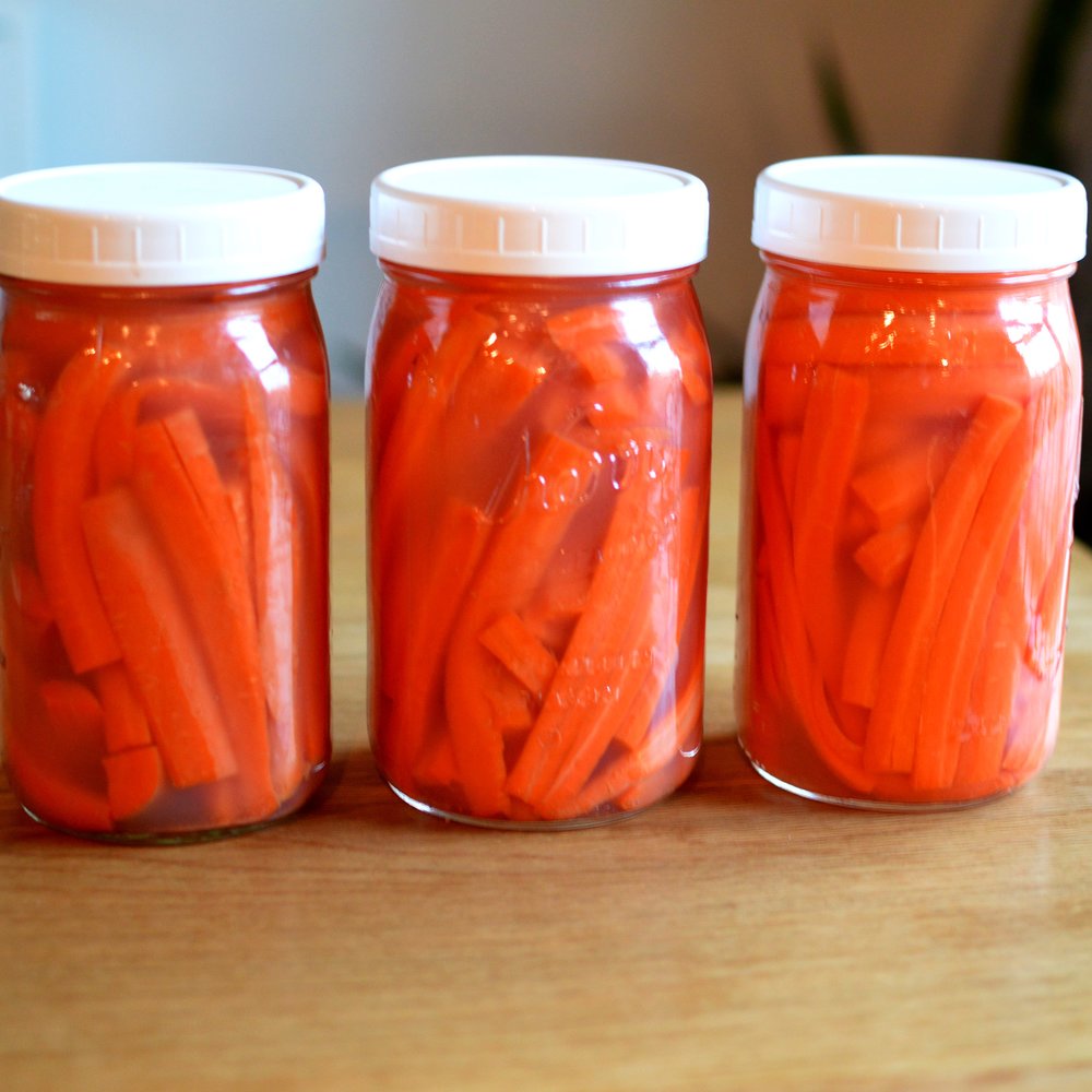  Fermented Carrots from this week. My attempt to help my youngest to stay healthy. She has been sick so much this year. 