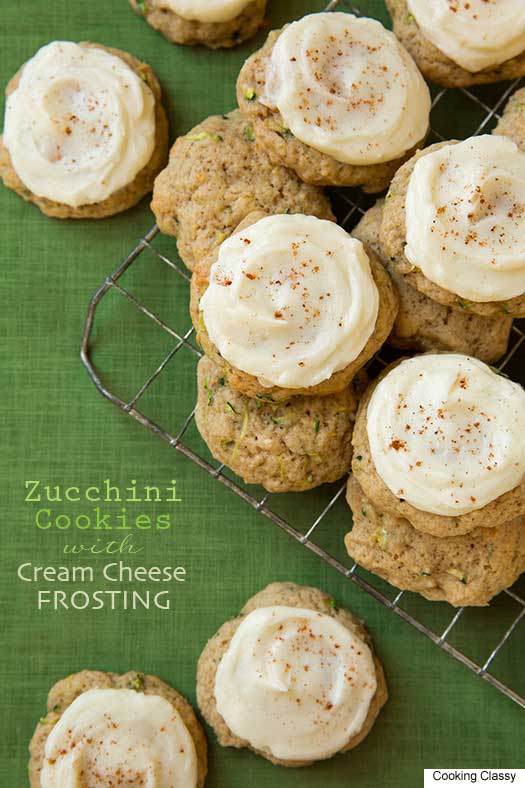  Photo courtesy of cooking Classy -Sweets #3- Zucchini cookies with cream chesse frosting 