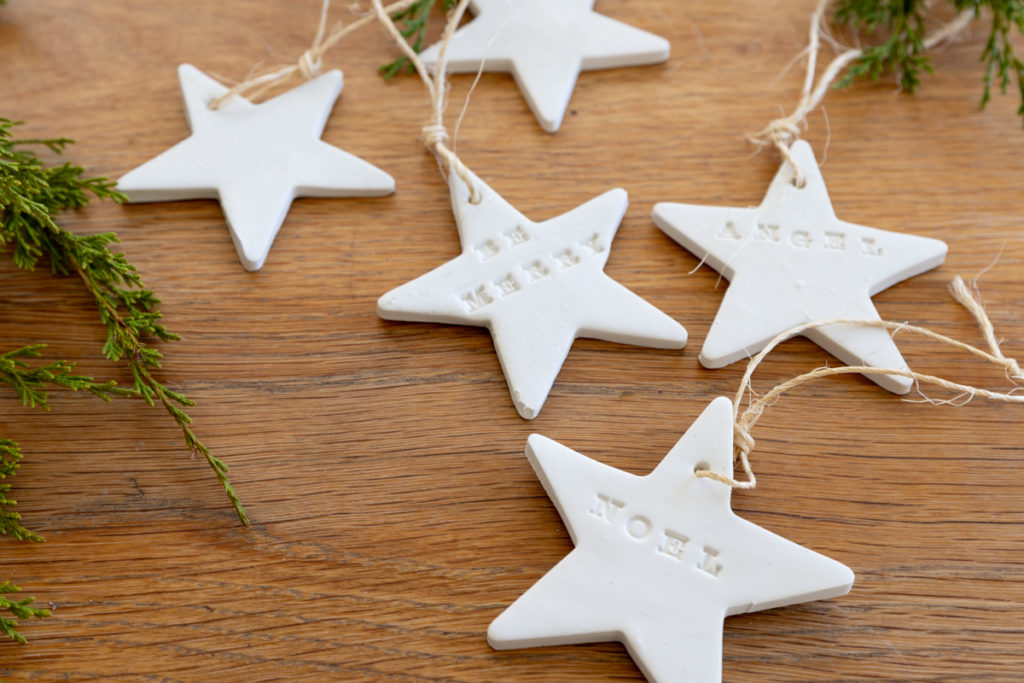 homemade clay star ornament