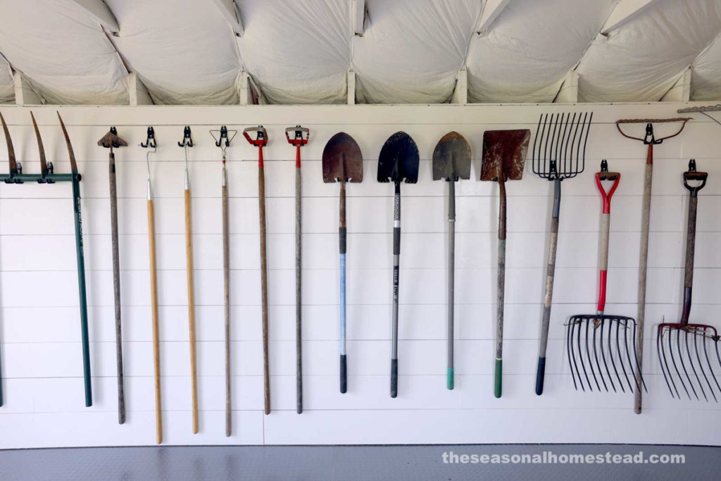 Shed tool storage